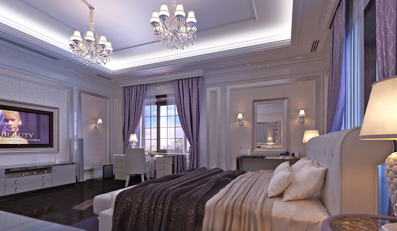 Bedroom Interior Design in Elegant Neoclassical Style - view #3
