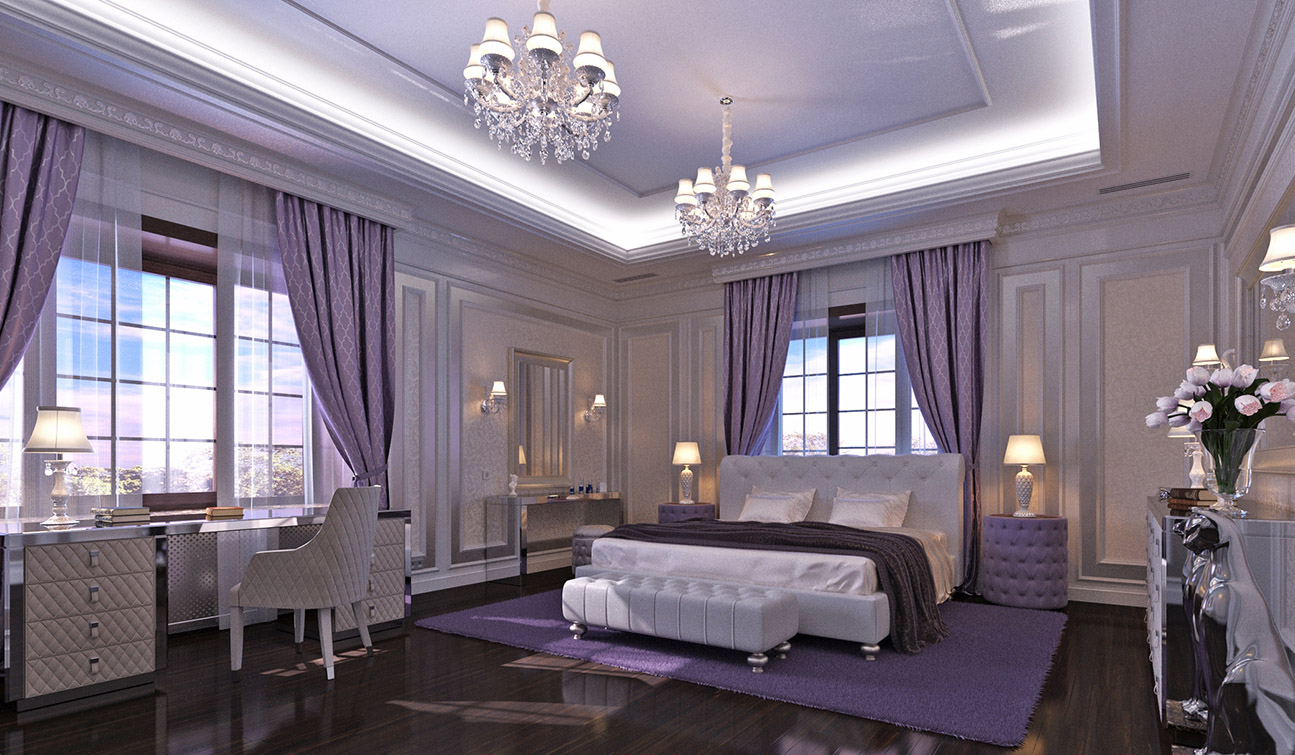 Bedroom Interior Design in Elegant Neoclassical Style - view #5