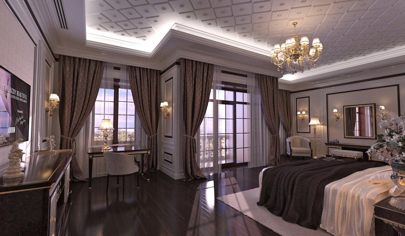 Classic Bedroom interior design in Traditional style - view #1