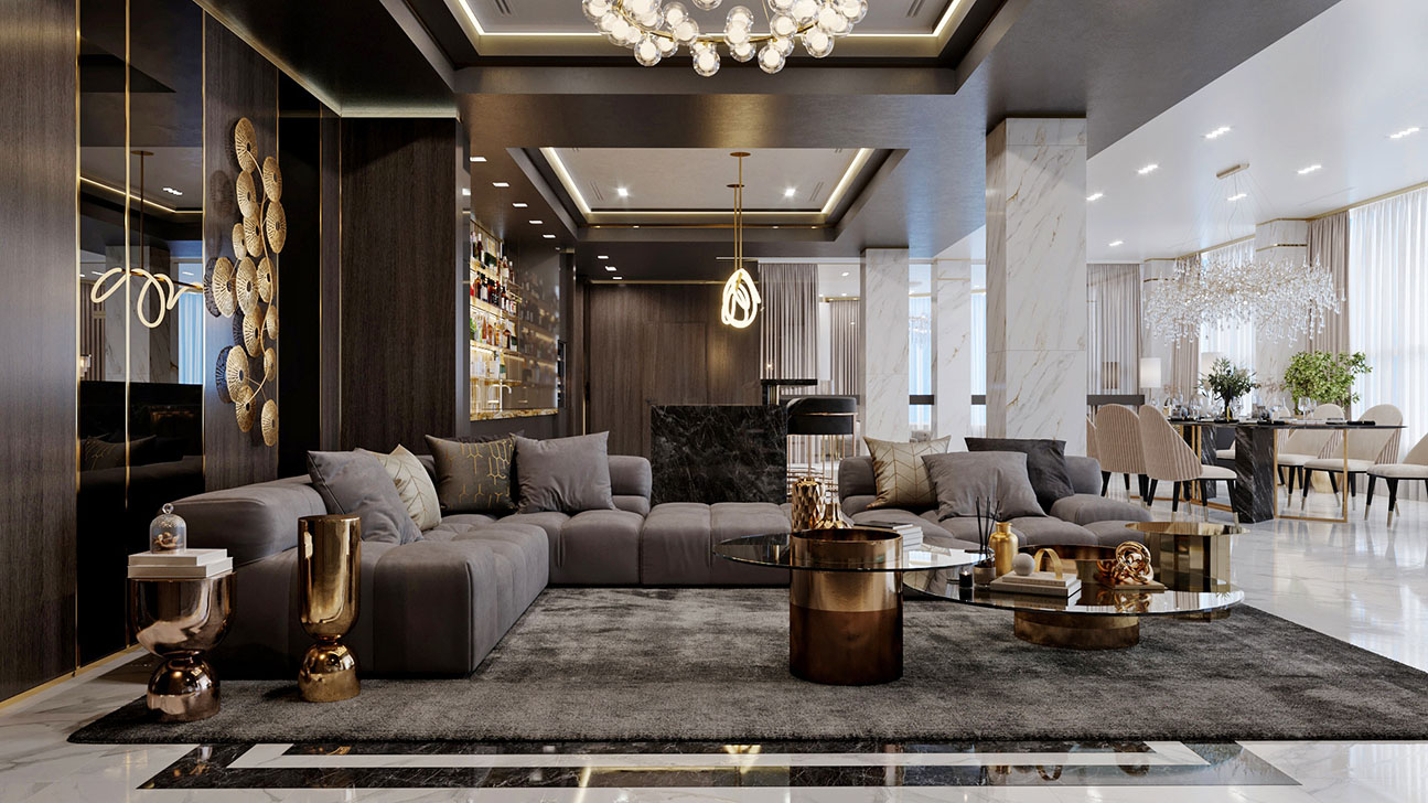 Interior Design of a Luxurious Apartment - view #2