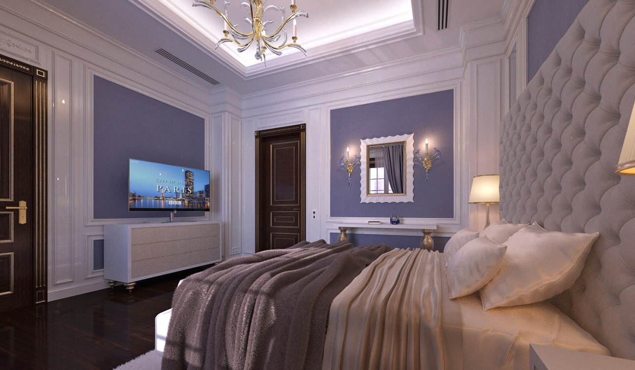 Стильный и Роскошный интерьер гостевой Спальни в стиле Арт-Деко - изображение № 3