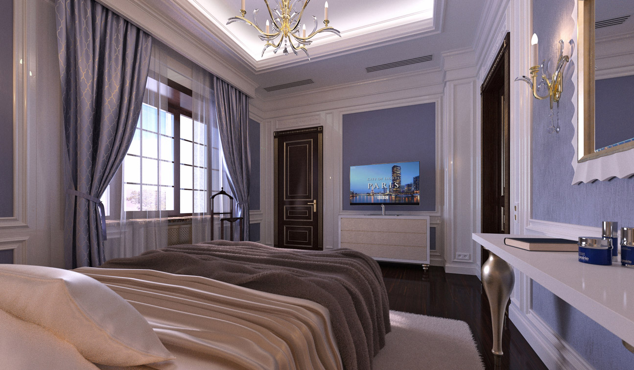 Стильный и Роскошный интерьер гостевой Спальни в стиле Арт-Деко - изображение № 4